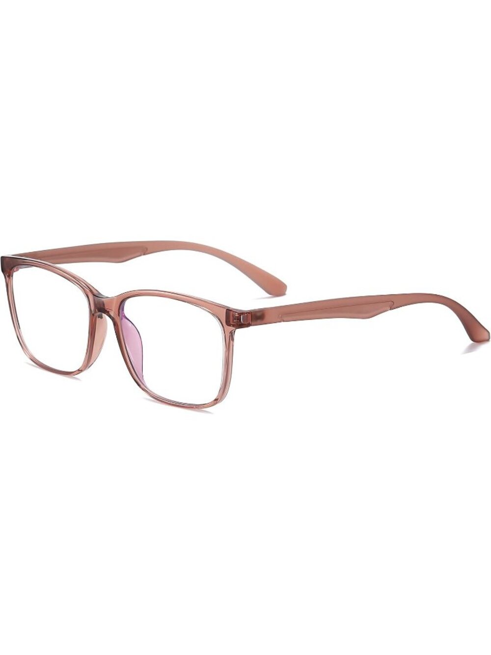 Women's Clear Brown Blocking Glasses for Computer Use Blue Light Eyestrain Lens